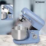 Bomann Knetmaschine KM 6030, Küchenmaschine hellblau/silber, 1.100 Watt