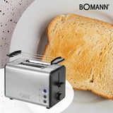 Bomann Toaster TA 1371 CB edelstahl/schwarz, 850 Watt, für 2 Scheiben Toast