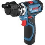 Bosch Akku-Bohrschrauber GSR 12V-15 FC Professional, 12Volt blau/schwarz, 2x Li-Ionen Akku 2,0Ah, in L-BOXX