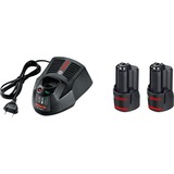 Bosch Akku-Bohrschrauber GSR 12V-15 FC Professional, 12Volt blau/schwarz, 2x Li-Ionen Akku 2,0Ah, in L-BOXX