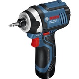Bosch Akku-Drehschlagschrauber GDR 12-LI Professional blau/schwarz, 2x Li-Ionen Akku 2,0Ah, in L-BOXX
