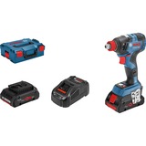 Bosch Akku-Drehschlagschrauber GDX 18V-200 C Professional, 18 Volt blau/schwarz, Aktionsset, 2x Akku ProCORE18V 4,0Ah, in L-BOXX