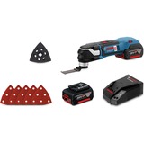 Bosch Akku-Multi-Cutter GOP 18V-28 Professional, 18Volt, Multifunktions-Werkzeug blau/schwarz, 2x Li-Ionen Akku 5,0Ah, L-BOXX