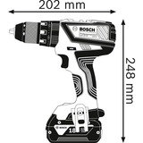 Bosch Akku-Schlagbohrschrauber GSB 18V-28 Professional, 18Volt blau/schwarz, 2x Li-Ionen Akku 4,0Ah, L-BOXX