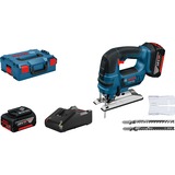 Bosch Akku-Stichsäge GST 18V-Li B Professional, 18 Volt blau/schwarz, 2x Li-Ionen Akku 4,0Ah, in L-BOXX