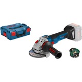 Bosch Akku-Winkelschleifer GWS 18V-10 SC Professional solo, 18Volt blau/schwarz, ohne Akku und Ladegerät, Bluetooth Modul, in L-BOXX