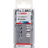 Bosch HSS-Spiralbohrer PointTeQ, Ø 4,5mm x 80mm, 10 Stück Arbeitslänge 47mm