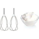 Bosch Home Handmixer CleverMixx MFQ2600W weiß/rot, 375 Watt, mit Schüssel und Geräteständer