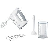 Bosch Home Handmixer ErgoMixx MFQ36440 weiß/grau, 450 Watt, mit Mixfuß und Becher