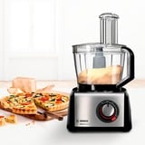 Bosch Home Kompakt-Küchenmaschine MultiTalent 8 schwarz/edelstahl (gebürstet), 1.250 Watt