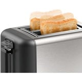 Bosch Home Kompakt-Toaster DesignLine TAT3P420DE edelstahl/schwarz, 970 Watt, für 2 Scheiben Toast