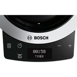 Bosch Home MUM9AX5S00 Küchenmaschine OptiMUM silber, 1.500 Watt, Serie 8, integrierte Waage, Timer, Profi-Patisserie-Set