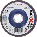 Bosch PRO X571 X-LOCK Fächerschleifscheibe, Ø 115mm, K60 Bohrung 22,23mm, gerade