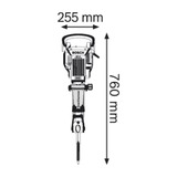 Bosch Professional Abbruchhammer GSH 16-30 Professional blau, 1.750 Watt, Trolley, Koffer