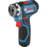 Bosch Professional Akku-Bohrschrauber GSR 12V-15 FC Professional, 12Volt blau/schwarz, 2x Li-Ionen Akku 2,0Ah, in L-BOXX