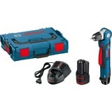 Bosch Professional Akku-Winkelbohrschrauber GWB 12V-10 Professional, 12Volt blau/schwarz, 2x Li-Ionen Akku 2,0Ah, in L-BOXX