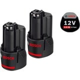 Bosch Professional Akku-Winkelbohrschrauber GWB 12V-10 Professional, 12Volt blau/schwarz, 2x Li-Ionen Akku 2,0Ah, in L-BOXX