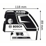 Bosch Professional Kombilaser GCL 25 Professional, Kreuzlinienlaser blau/schwarz, Schutztasche