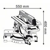Bosch Professional Kombinationssäge GTM 12 JL, Kapp- und Gehrungssäge blau/silber, 1.800 Watt