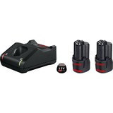 Bosch Professional PRO Starter-Set 12V (2x GBA 12V 2.0Ah + GAL 12V-40 Professional) schwarz, 2x Akku + Ladegerät