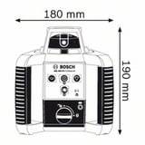 Bosch Professional Rotationslaser GRL 300 HV Professional blau/schwarz, rote Laserlinie und Lotpunkt, mit Halterung, Baustativ, Laser-Empfänger, im Koffer