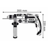 Bosch Professional Schlagbohrmaschine GSB 21-2 RCT Professional blau/schwarz, 1.300 Watt, Koffer