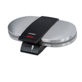 Cloer Doppelwaffelautomat 1329, Waffeleisen silber/schwarz, Retail