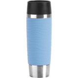 Emsa TRAVEL MUG Waves Grande Thermobecher hellblau/edelstahl, 0,5 Liter