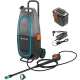 GARDENA Akku-Hochdruckreiniger AquaClean Li-40/60 Set, 40Volt grau/türkis, Li-Ion Akku 2,5 Ah