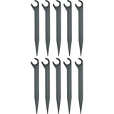 GARDENA MDS-Rohrhalter für Verteilerrohr 4,6mm (3/16"), Halterung grau, 10 Stück