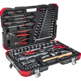 GEDORE red Werkzeug- und Steckschlüssel-Satz 1/4" + 1/2", 100-teilig, Werkzeug-Set rot/schwarz, mit Umschalt-Knarren, SW 4mm - 32mm