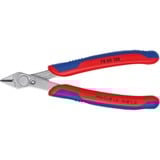 KNIPEX Electronic Super Knips 78 03 125, Elektronik-Zange blau, Gelenk mit Edelstahlniet