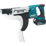 Makita Akku-Magazinschrauber DFR750RTE schwarz/türkis, 2x Li-Ionen-Akku 5,0 Ah