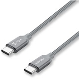 Nevox USB 2.0 Kabel, USB-C Stecker > USB-C Stecker grau, 1 Meter, PD, Laden mit bis zu 100 Watt