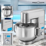 ProfiCook Knetmaschine PC-KM 1096, Küchenmaschine edelstahl, 1.500 Watt