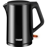 Unold Blitzkocher Design Black, Wasserkocher schwarz (glänzend)/schwarz, 1,4 Liter