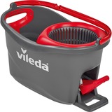 Vileda Turbo EasyWring & Clean Wischmop Komplettset, Bodenwischer schwarz/rot, inkl. Classic Ersatzkopf