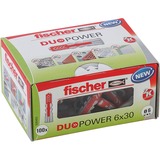 fischer Dübel DUOPOWER 6x30 LD hellgrau/rot, 100 Stück