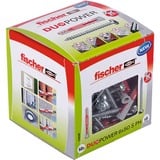fischer Dübel DUOPOWER 6x50 S PH LD hellgrau/rot, 50 Stück, mit Schraube