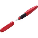 Pelikan Füllhalter Twist Fiery Red, Füllfederhalter rot, Schachtel mit 1 Füller inkl. Tintenpatrone, Federbreite M
