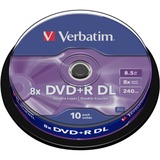 Verbatim DVD+R DL 8,5 GB, DVD-Rohlinge 8fach, 10 Stück