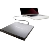 Verbatim Externer Slimline CD-DVD-Brenner, externer DVD-Brenner USB-C 3.2 Gen 1 (5 Gbit/s)