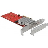 DeLOCK PCIe x8>2x int. NVMe M.2 Key M LP, Adapter 