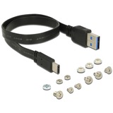 DeLOCK SuperSpeed USB 10 Gbps (USB 3.1 Gen 2) mit USB Type-C Buchse > 1 x SATA / 1 x M.2 Key B / 1 x mSATA , Konverter 