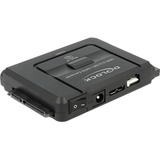 DeLOCK USB 3.2 Gen 1 Konverter, USB-A Stecker > SATA 22P + IDE 40P + IDE 44P Buchse schwarz, mit Backup Funktion