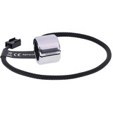 Alphacool Aurora HardTube LED Ring 16mm Chrome - UV, LED-Streifen chrom