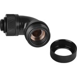 Thermaltake Pacific G1/4 PETG Tube 90-Degree Compression 16mm, Anschlüsse schwarz, CL-W097-CA00BL-A