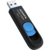 ADATA Dash Drive UV128 64 GB, USB-Stick schwarz/blau, USB-A 3.2 Gen 1