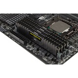 Corsair DIMM 128 GB DDR4-2666 (4x 32 GB) Quad-Kit, Arbeitsspeicher schwarz, CMK128GX4M4A2666C16, Vengeance LPX, INTEL XMP