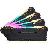 Corsair DIMM 128 GB DDR4-3000 (4x 32 GB) Quad-Kit, Arbeitsspeicher schwarz, CMW128GX4M4D3000C16, Vengeance RGB PRO, INTEL XMP